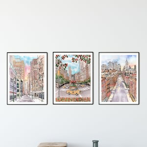 New York City Set of 3 Art Prints