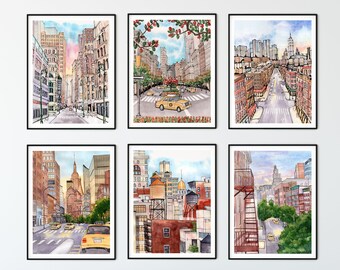 New York City Gallery Wall Art Prints, Art Prints for Office, living room wall art prints, best office art, art work for large wall