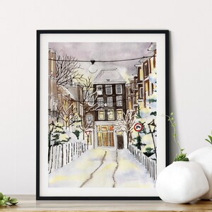 Zwolle Netherlands winter art print