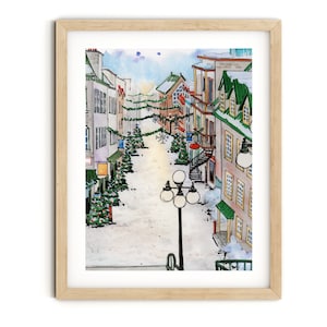 Impression giclée d'affiches de décoration murale pour les fêtes de la vieille ville de Québec