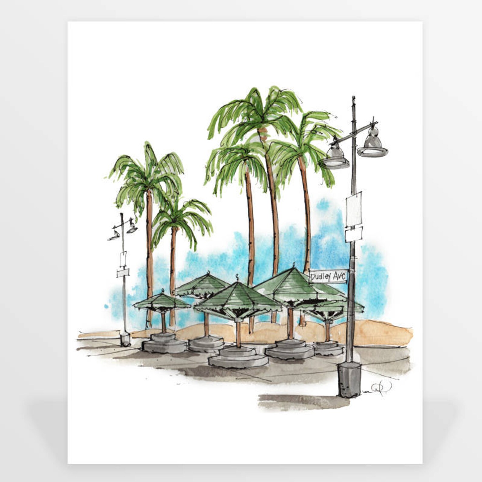 Venice Beach Art Print Los Angeles Art Beach Print Etsy