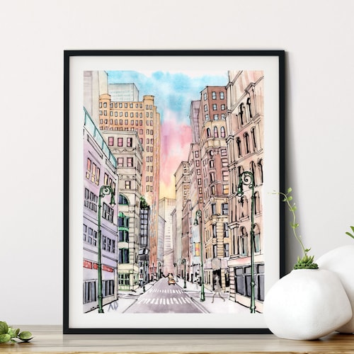 New York City Wall Art Print NYC Poster Minimalist Home Etsy