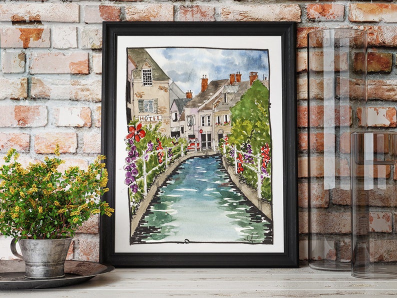 Kent England Watercolor Print English Countryside Art Etsy