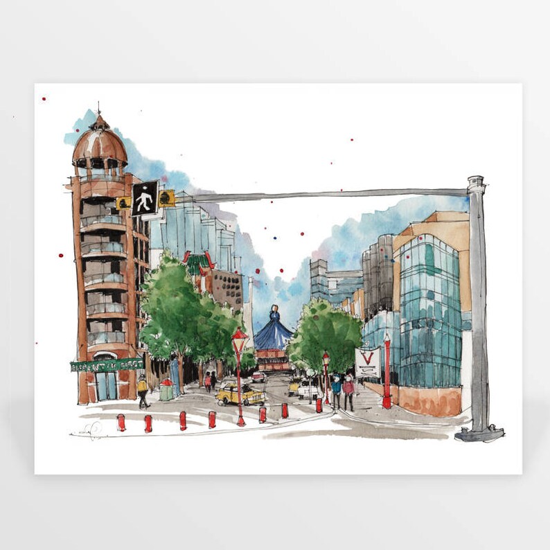 Calgary Skyline Gallery Wall Calgary Alberta Art YYC Office Etsy