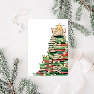 Carte de voeux de Noël Arbre de Noël, jeu de cartes avec enveloppes