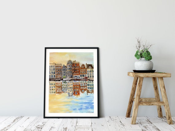 Large Wall Art: Amsterdam Reflections Poster Netherlands | Etsy
