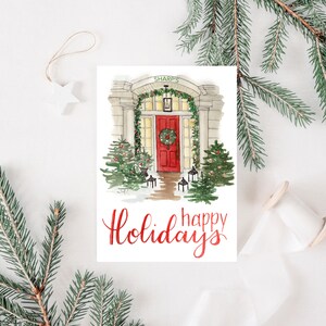 Cartes de Noël personnalisées pour la porte d'entrée - Notre première carte de vœux tendance pour la famille