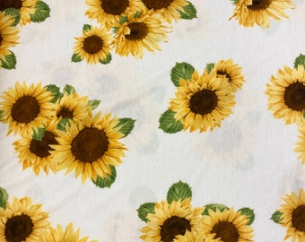 sunflower jersey knit fabric