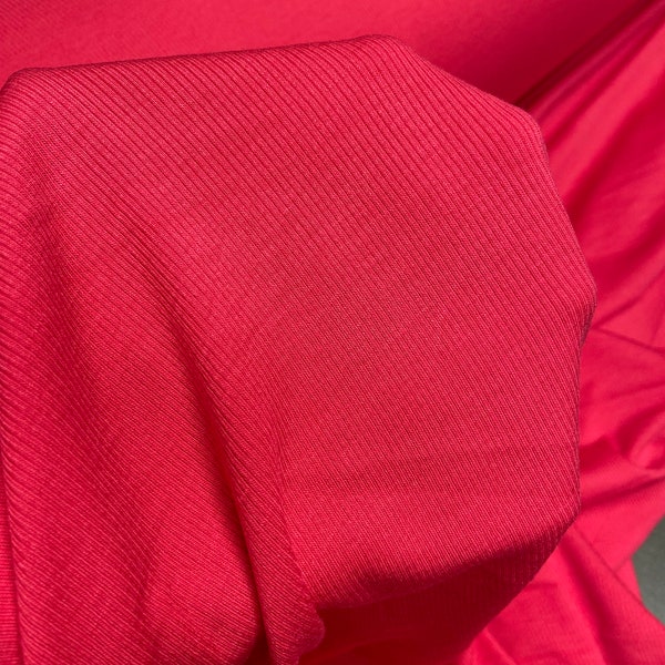 Hot Pink Ribbed Fabric - Etsy