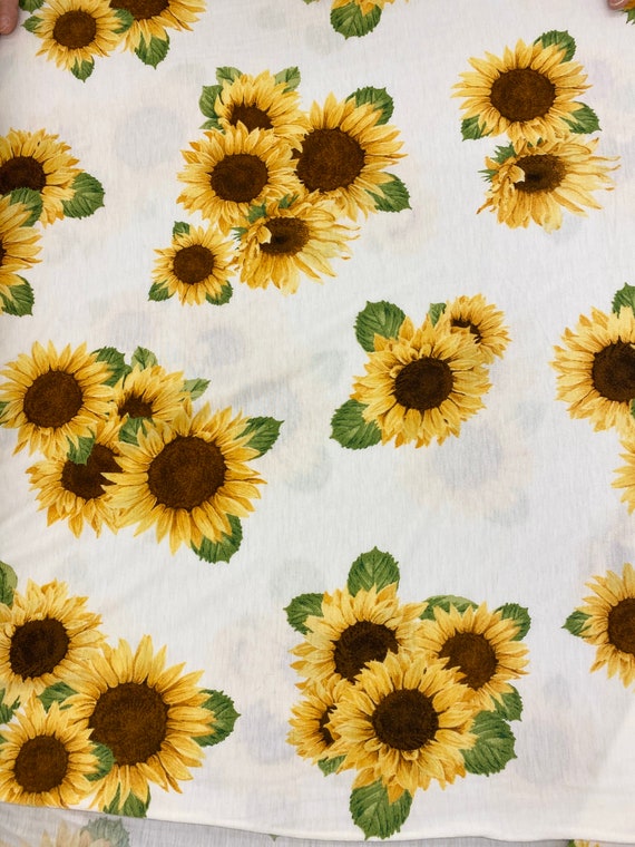 sunflower jersey knit fabric