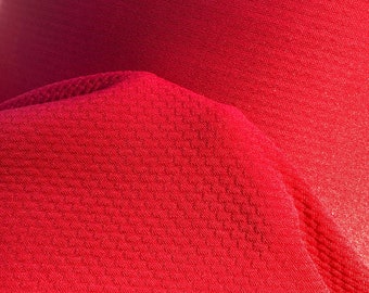 Liverpool wine red bullet Textured Stretchy knit, solid red bullet Liverpool Knit, Liverpool Crepe Knit Fabric, Stretch Knit Fabric b