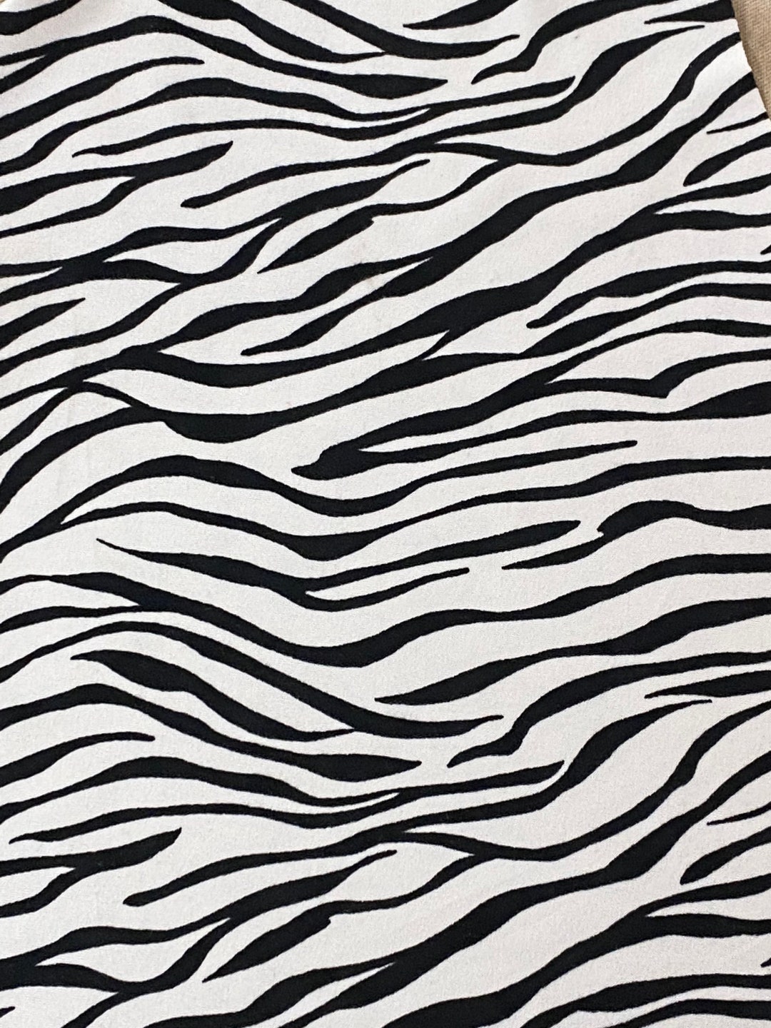Black White Zebra Stripes Stretchy Knit Brushed Polyester - Etsy