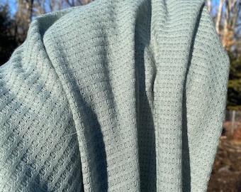 Sea foam Waffle stretchy Knit Fabric, kids Apparel Fabric, soft stretchy waffle fabric, apparel fabric, Waffle Knit Fabric, kids clothing