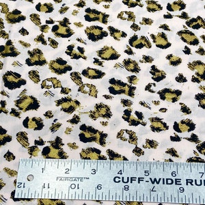 Gold leopard on light pink, Animal print 100% woven cotton fabric, animal print cotton fabric, apparel fabrics, Print fabric,