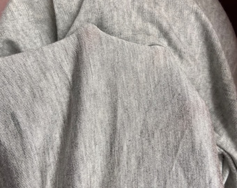 Heather gray stretchy jersey knit, stretchy Jersey Knit Fabric, solids Stretchy jersey knit,  solid knits, jersey knits, heather gray jersey