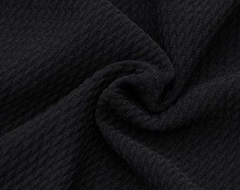 Black bullet textured Liverpool knit stretchy fabric, sewing Liverpool fabric knit, 60” wide, sold by the yard, black Liverpool