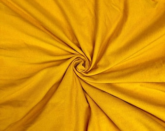 Mustard knit 10oz medium weight knit, 95/5% Cotton/Lycra jersey knit stretch fabric, sewing jersey knit, 60" wide, sold by the yard