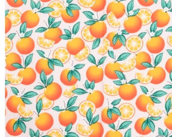 Orange Cotton  Fabric, orange fruits cotton fabric, 100% cotton,  Mask cotton fabrics