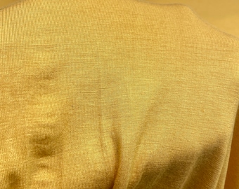Mustard rayon spandex stretchy Fabric, knit Apparel Fabric, Gold mustard apparel fabric, 95/5% rayon spandex fabric