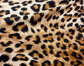 Leopard Print Knit Fabric Animal Spots Polyester & Spandex - Etsy