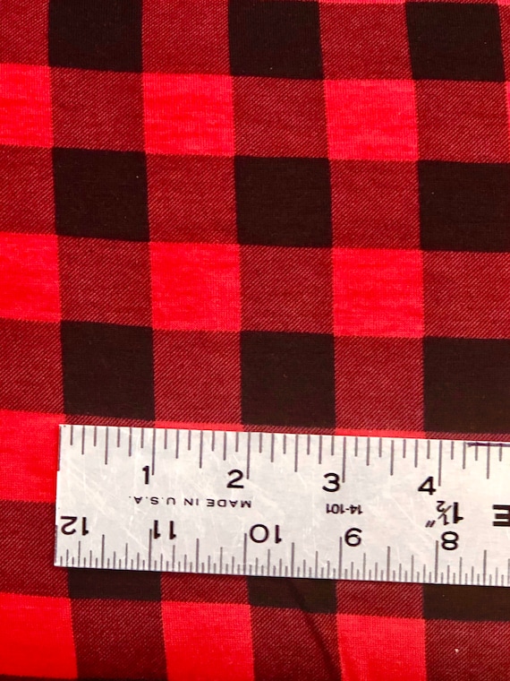 plaid jersey knit fabric
