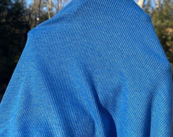 Beautiful sky blue ribbed knit stretchy fabric, blue ribbed knit fabric, kids apparel fabrics, small ribbed knit blue sky fabric