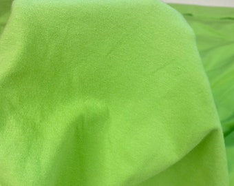 Apple green stretchy knit 12 Ounce 95 Cotton 5% Lycra jersey knit stretch fabric, sewing jersey knit, 56"-58" wide, sold by the yard