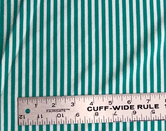 Liverpool Mint White stripes stretchy fabric, Liverpool creep knit, stretchy Fabrics , stripes Liverpool Knit, mardi grass green stripes
