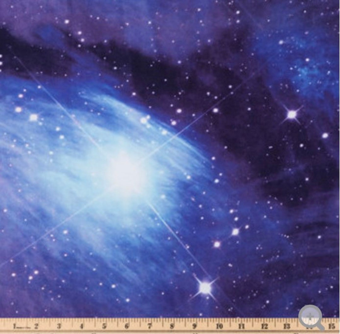 Galaxy Brushed Knit Stretchy Fabric / Stretchy Knit Blue Galaxy Knit