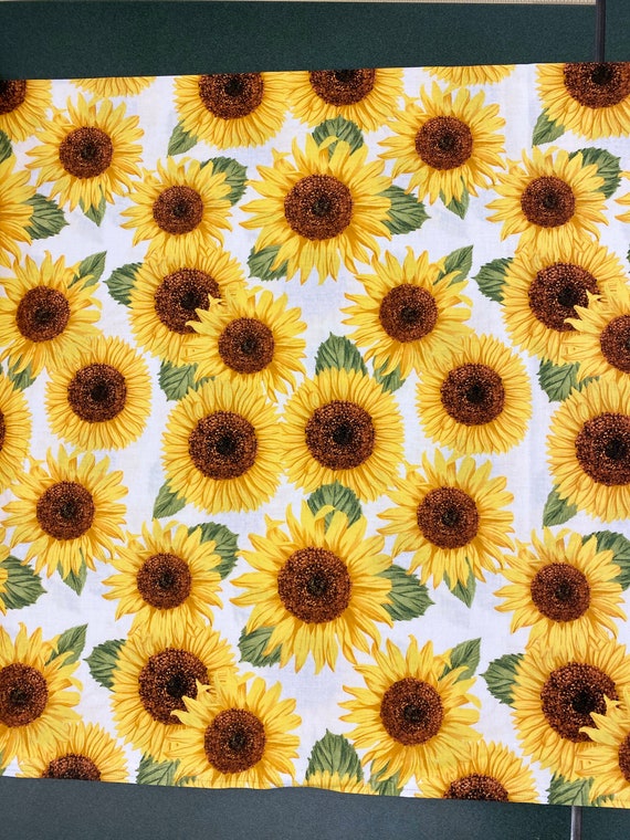 Large Sunflowers Cotton Fabric