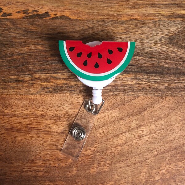 Watermelon Retractable Badge Reel | Nurse Badge Reel | X-Ray Tech Badge Reel | ID Badge Holder