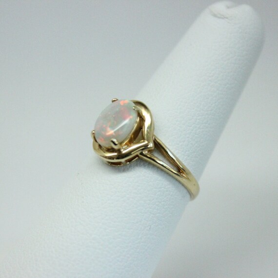 Opal 14k Gold Ring | Thin Gold Ring | Bridesmaids… - image 4