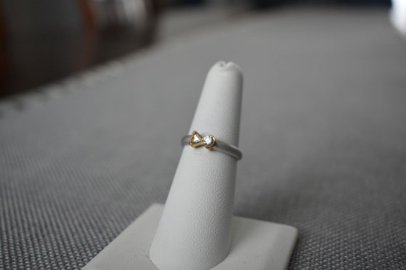 Sterling Silver Ring With Gold Plated Center and … - image 3