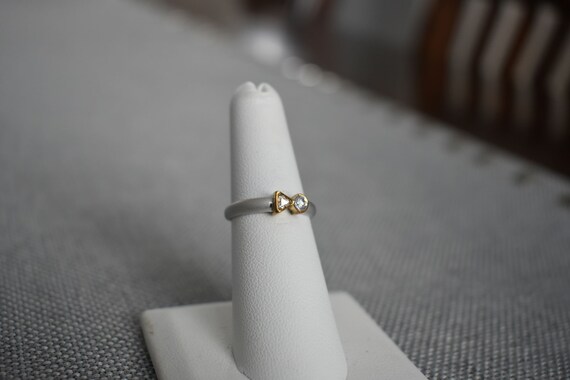 Sterling Silver Ring With Gold Plated Center and … - image 4