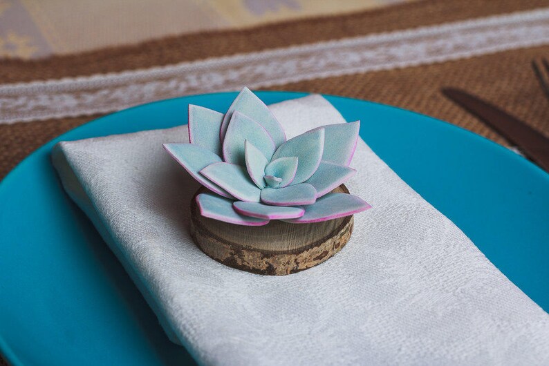 10 set Succulent Place Card stands for Rustic Weddings Holiday Etsy