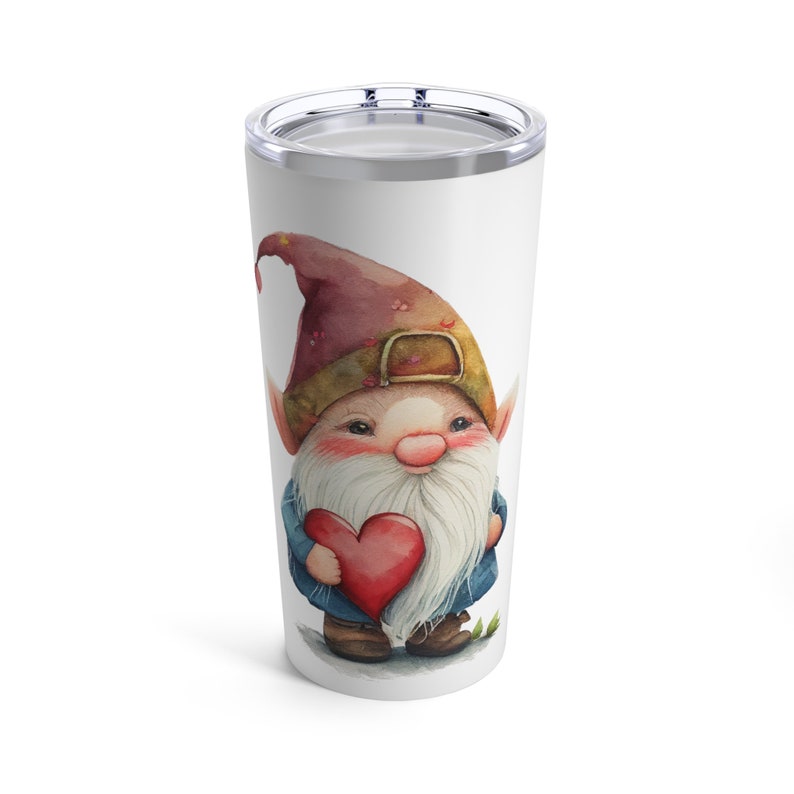 Valentine gnome PNG Gnome with heart watercolor bundle pack of 3 Printable Valentine's card DIY Digital png sublimation Gnome Valentine Card image 4