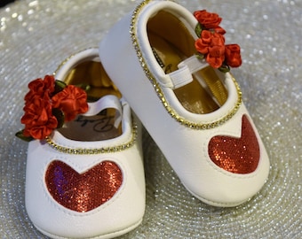 Baby Soft Sole Shoes, Baby Girl Shoes, Pre Walkers , Flower Girl Shoes, First Birthday Shoes, Baby Shower Gift, Crib Shoes, Girl Party Shoes