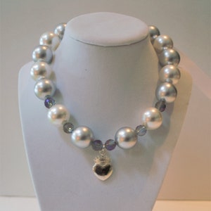 Prinsessenketting, partijgunst-sieraden, stevige sieraden klein meisje, fotoshoot prop, verjaardagssieraden, kralensieraden, 20 mm parelketting