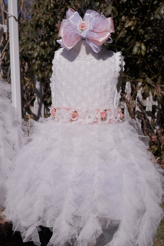 open lace back dress Amazon.com: Blue Tulle Flower Girl Dresses for Wedding Ball Gown First Communion  Party with Pearls Satin Bow-Knot: Clothing, Shoes & Jewelry