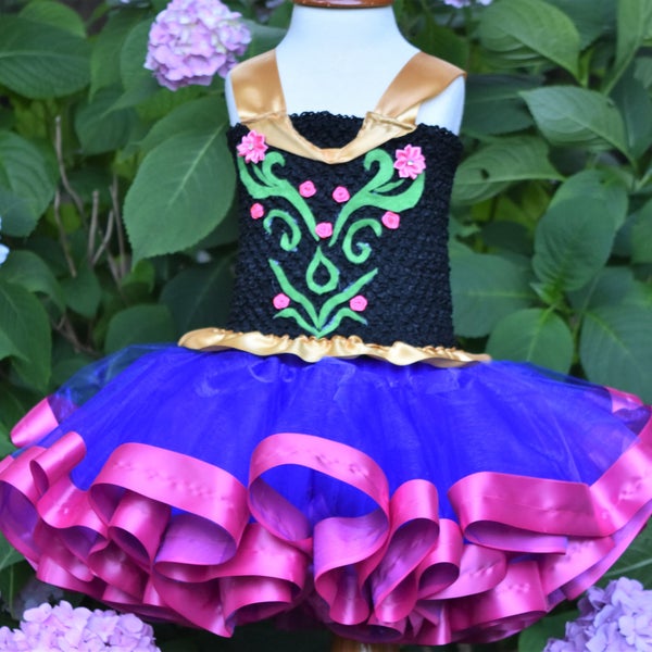 Princess Anna Inspired Tutu, Anna and Elsa Inspired tutu, Frozen Inspired tutu, Holiday tutu, Birthday tutu, Photo shoot tutu