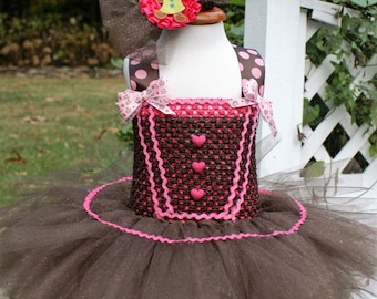 Peperkoek meisje tutu jurk, kerst tutu jurk, vakantie tutu jurk, fotoshoot tutu jurk, zoete tutu jurk, peperkoek tutu