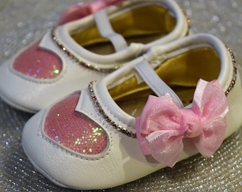 Baby Shoes, Baby Girl Shoes, Baby Girl Soft Sole Shoes ,First Birthday Shoes, Pre Walker Shoes,Baby Girl Christening Shoes, Baby Shower Gift