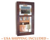 Antique Mirror Empire Ogee With Églomisé Folk Art Panel Ca. 1840