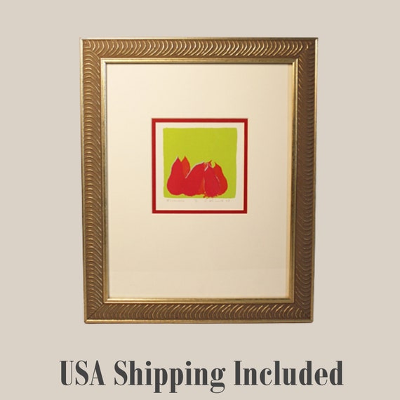 Vintage CANDACE PRIMACK Original Framed Print Oregon Artist