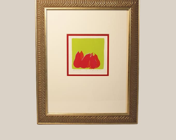 Vintage CANDACE PRIMACK Original Framed Print Oregon Artist