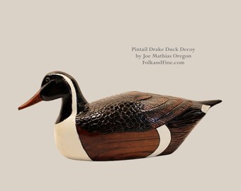Pintail Drake Duck Decoy by Joe Mathias Oregon