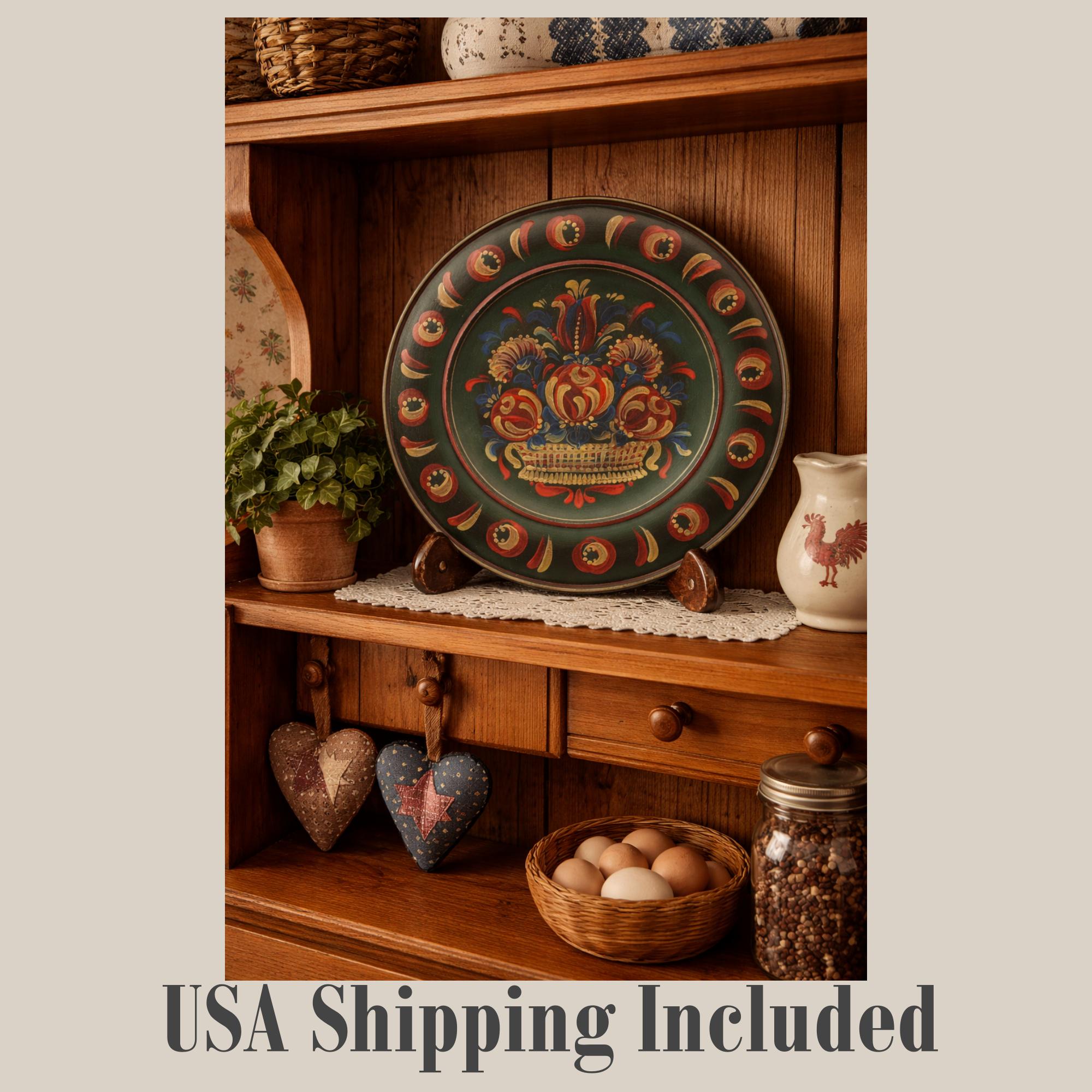 Hand Painted Wood German Plates - Etsy