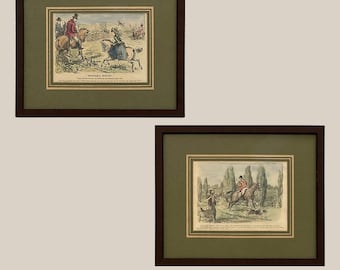English Hunting Prints 1800s Punch Magazine
