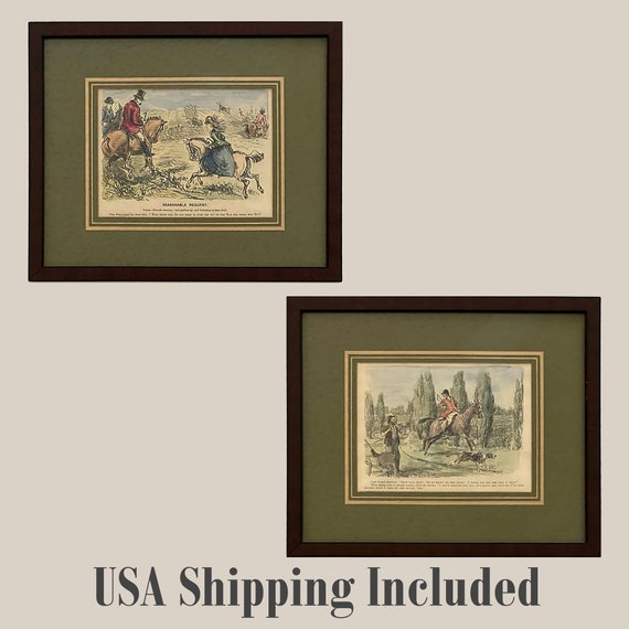 English Hunting Prints 1800s Punch Magazine