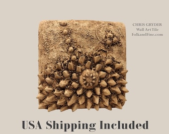 CHRIS GRYDER Ceramic Art Wall Tile 12 Inches
